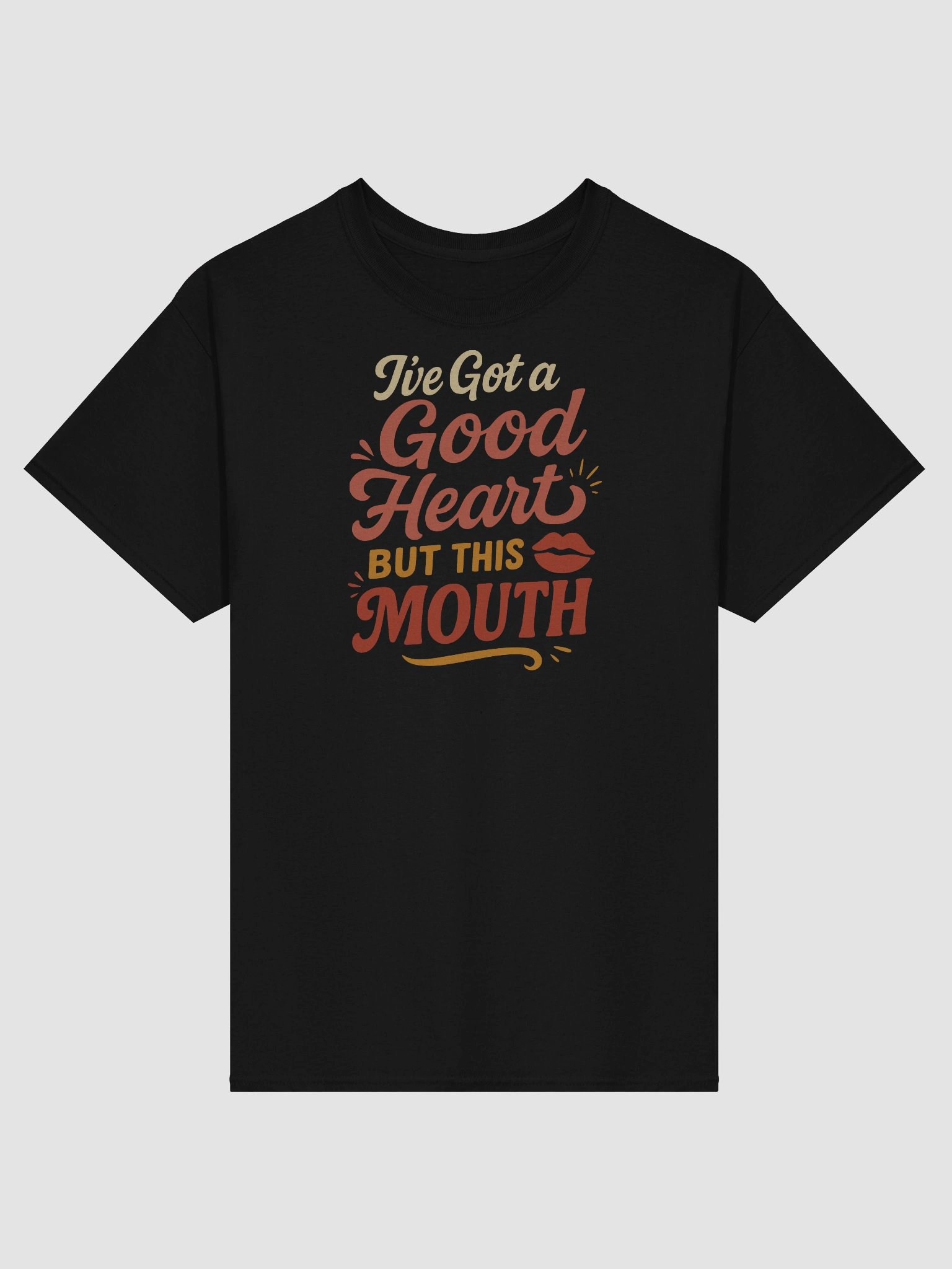 Blessed with a Good Heart. Cursed with a Loud Mouth. Tee product image (1)