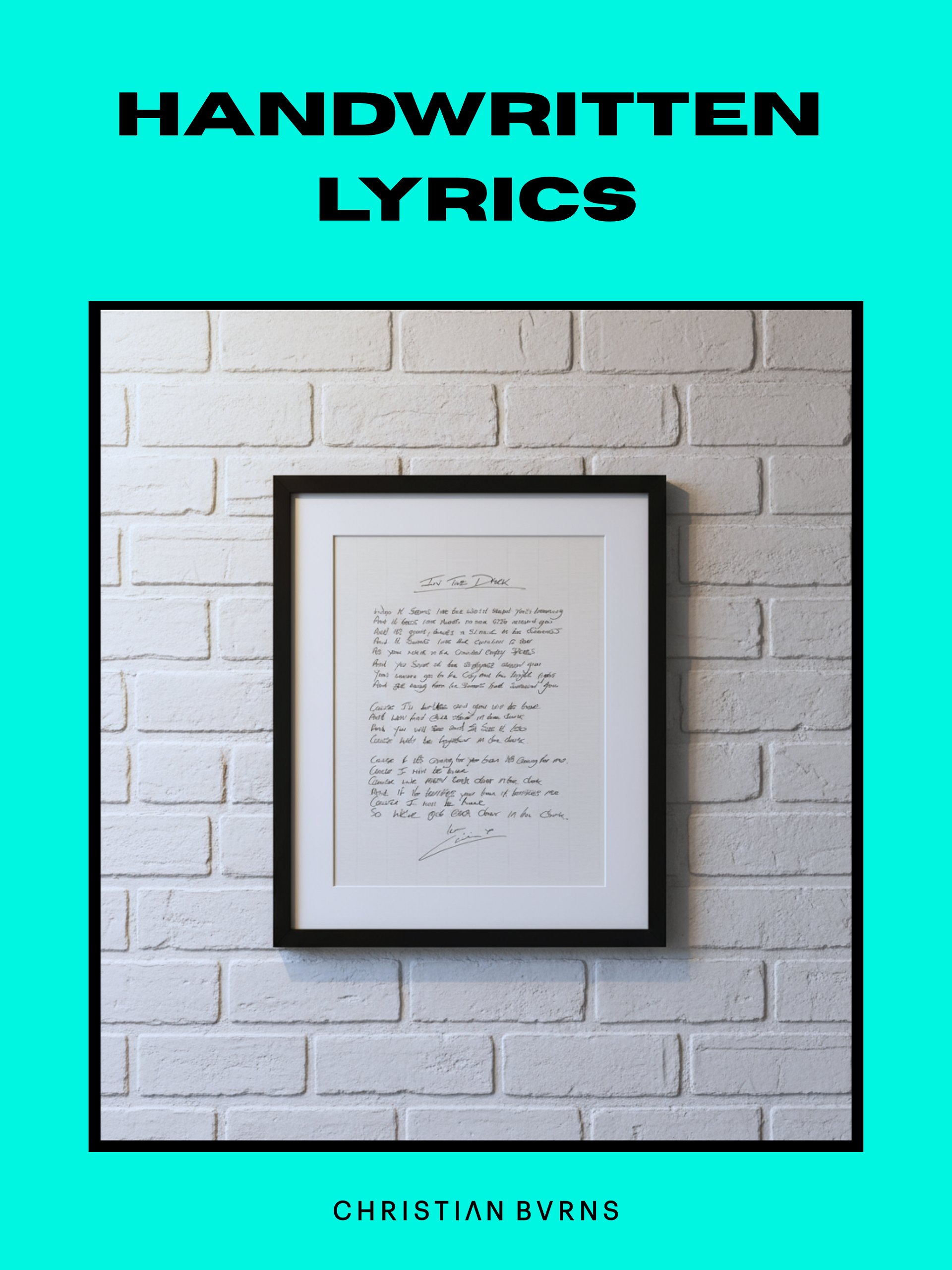 CB Handwritten Lyrics (Leaving Midnight 31st Dec) product image (1)