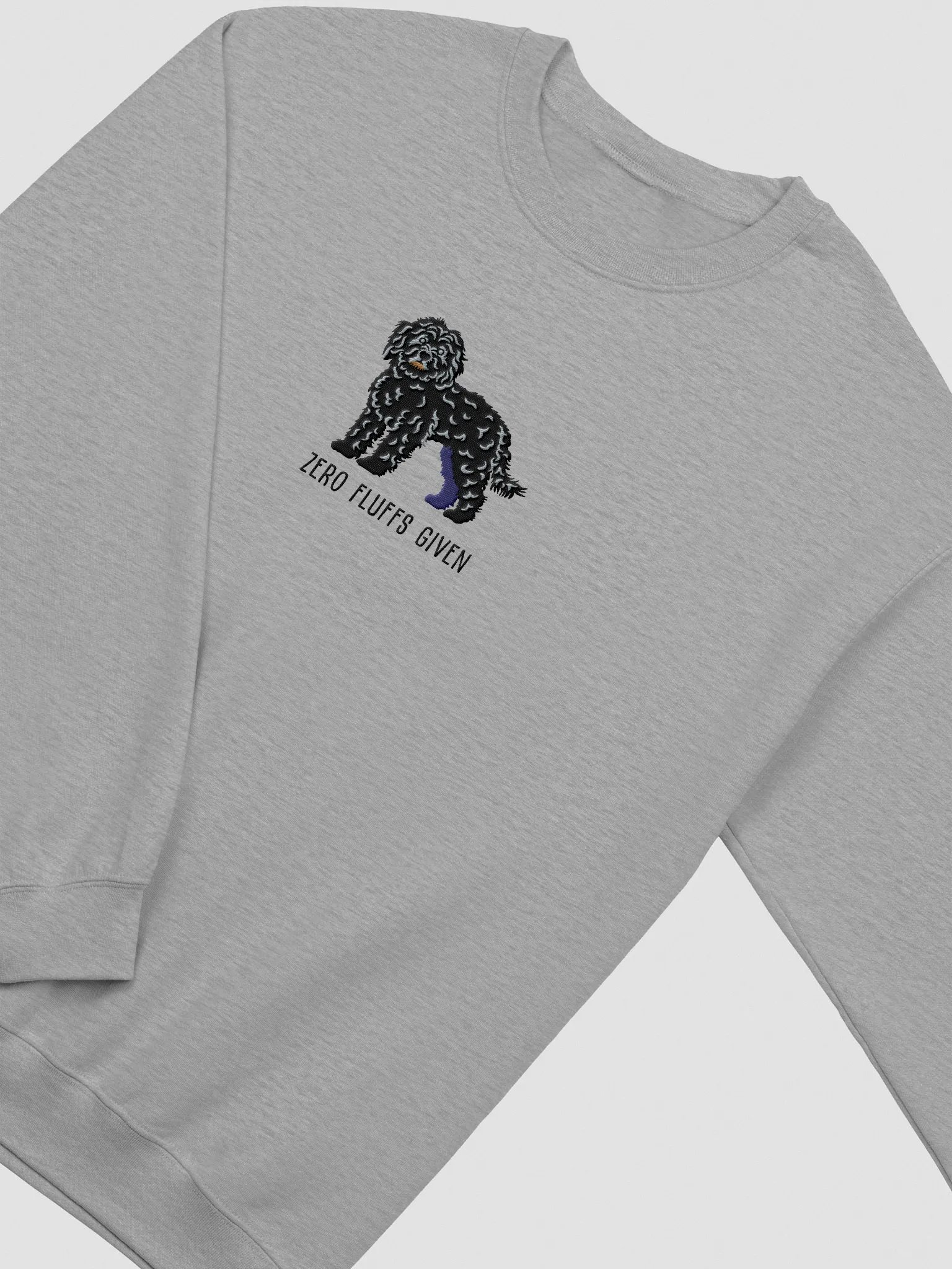 Zero Fluffs Given Sweatshirt (Embroidered) of a Cockapoo(Black) product image (6)