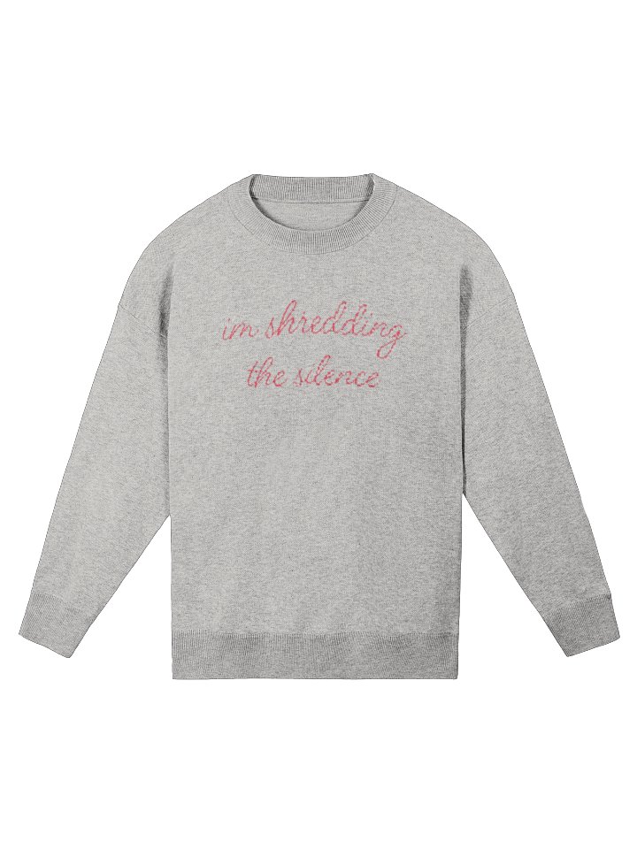 I'm Shredding The Silence Relaxed Crewneck Grey/Pink product image (1)