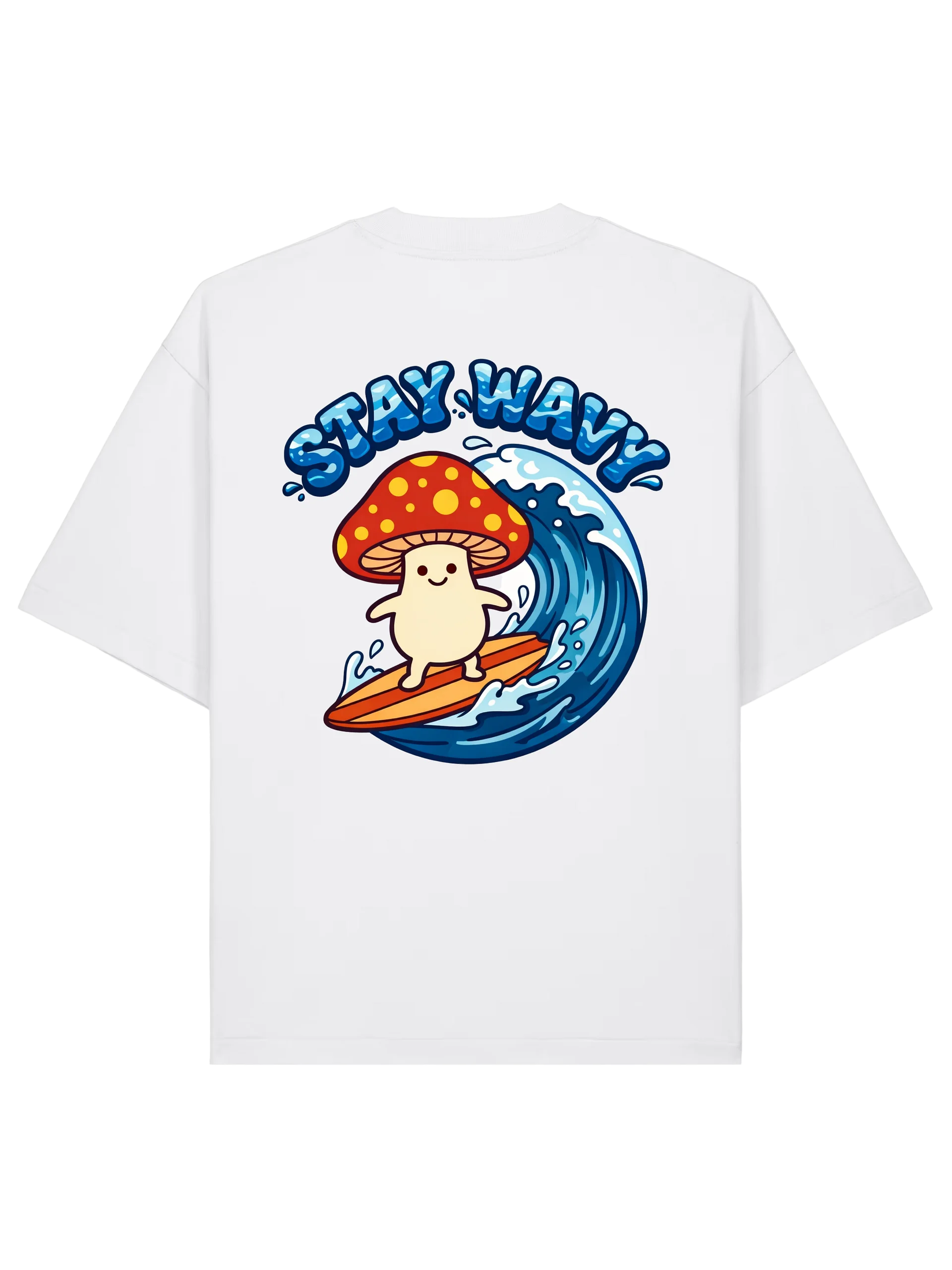 Stay Wavy Mushroom - Oversized Tee product image (2)
