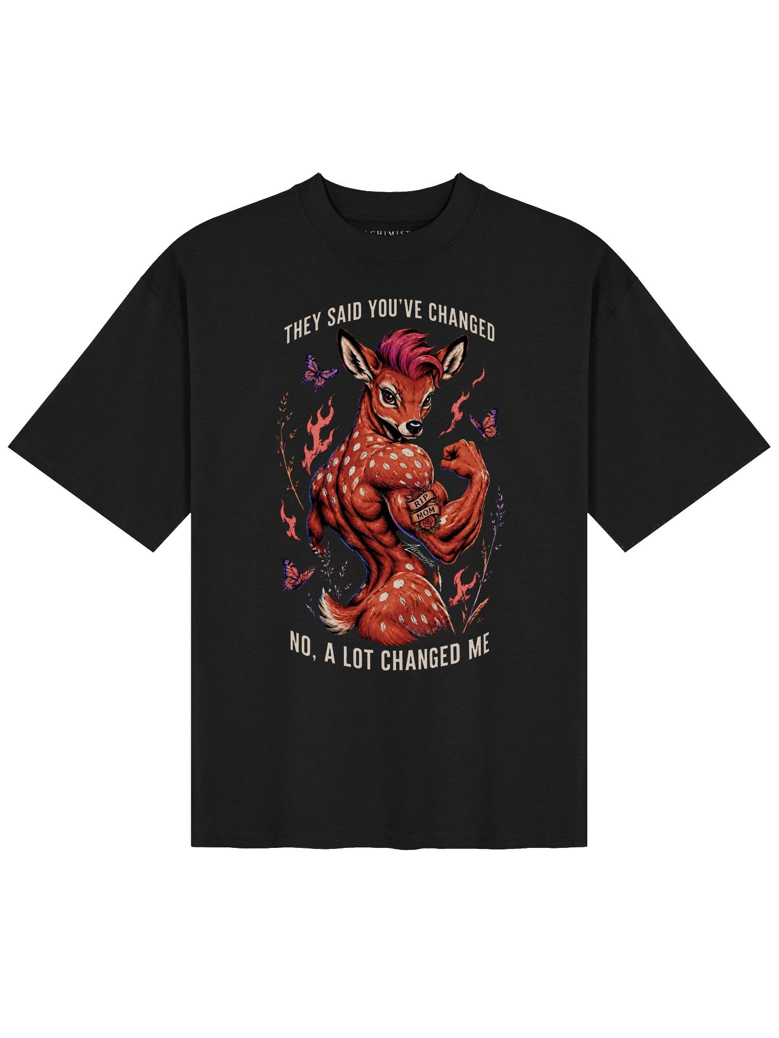 T-Shirt Unisex Oversize Coton Bio Poids Lourd – A LOT CHANGED ME product image (1)