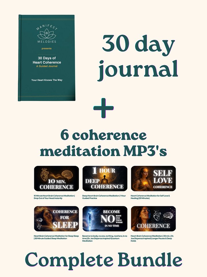 Complete Heart Coherence Kit — 6 Guided Meditation MP3s + 30-Day Journal (Digital) product image (2)