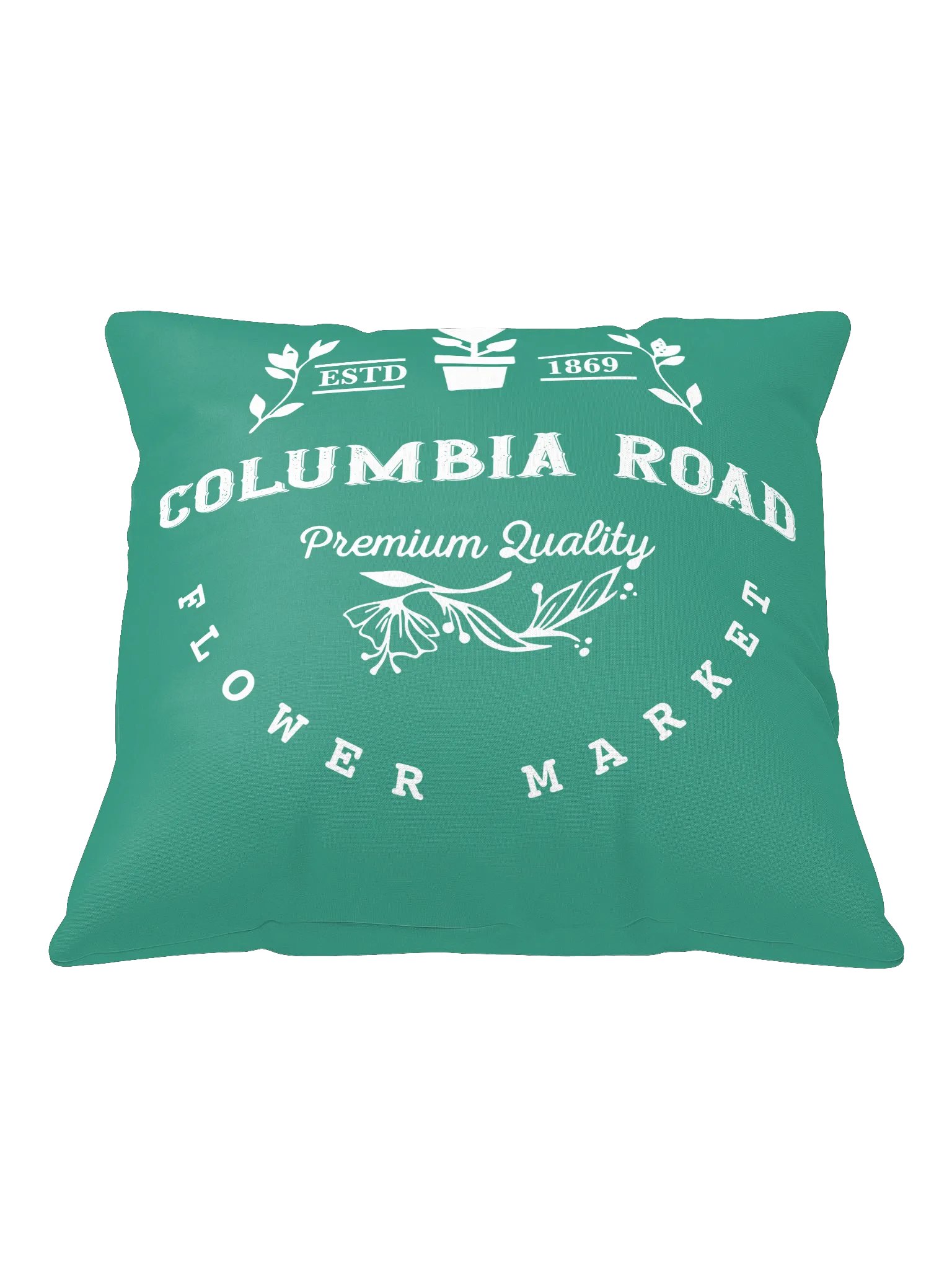 Columbia Road Market Logo Print Pillow (Light Teal) product image (4)