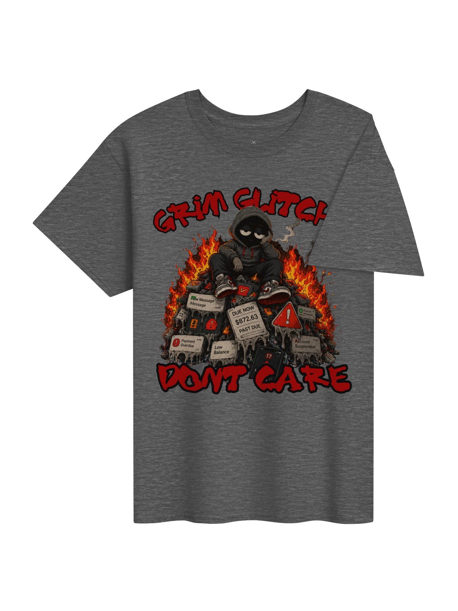 Glitchy Dont Care Graphic Tee product image (14)