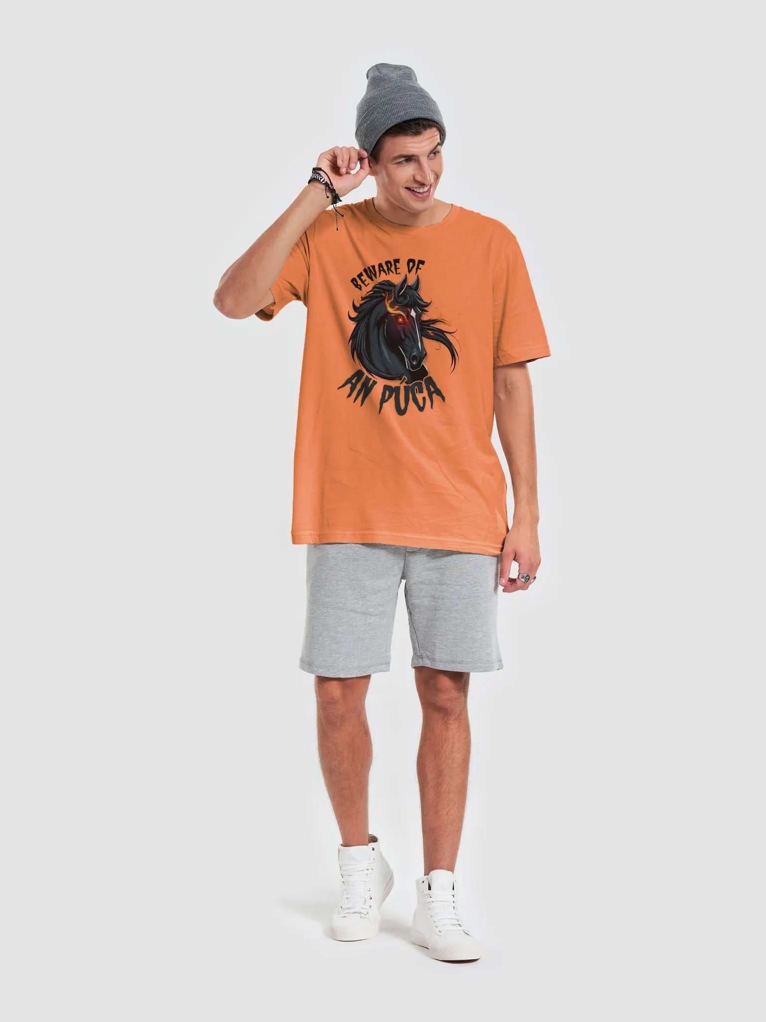 Beware of An Púca - Irish Samhain (Halloween) Supersoft T-shirt with Vintage-Feel Print product image (6)