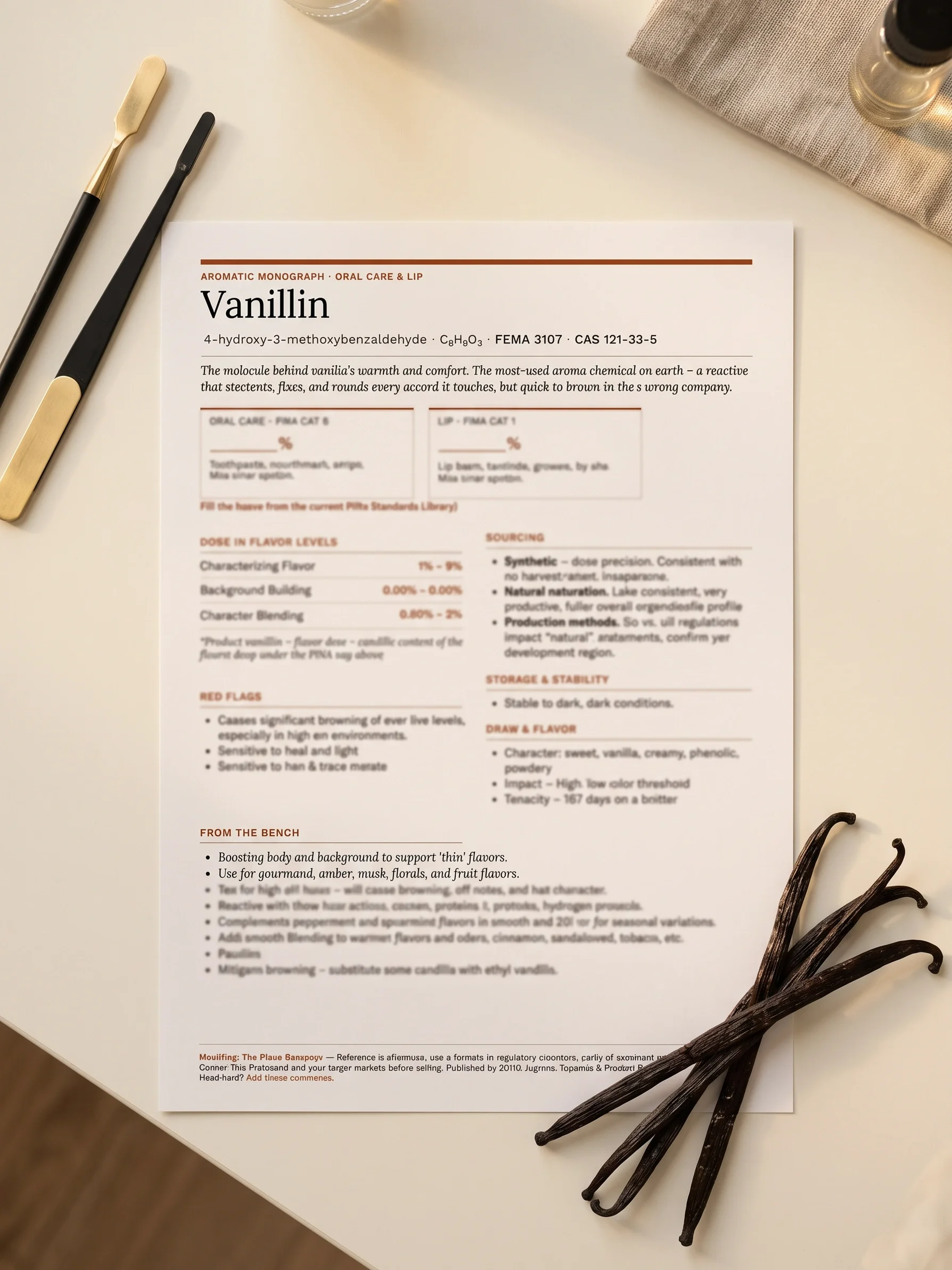 Vanillin — Oral Care & Lip Formulation Reference | Aromatic Monograph product image (1)