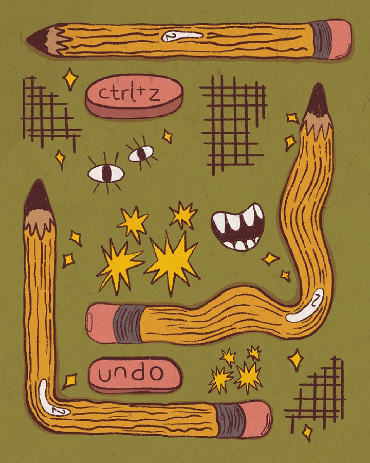 Squiggly Pencil and Eraser product image (1)