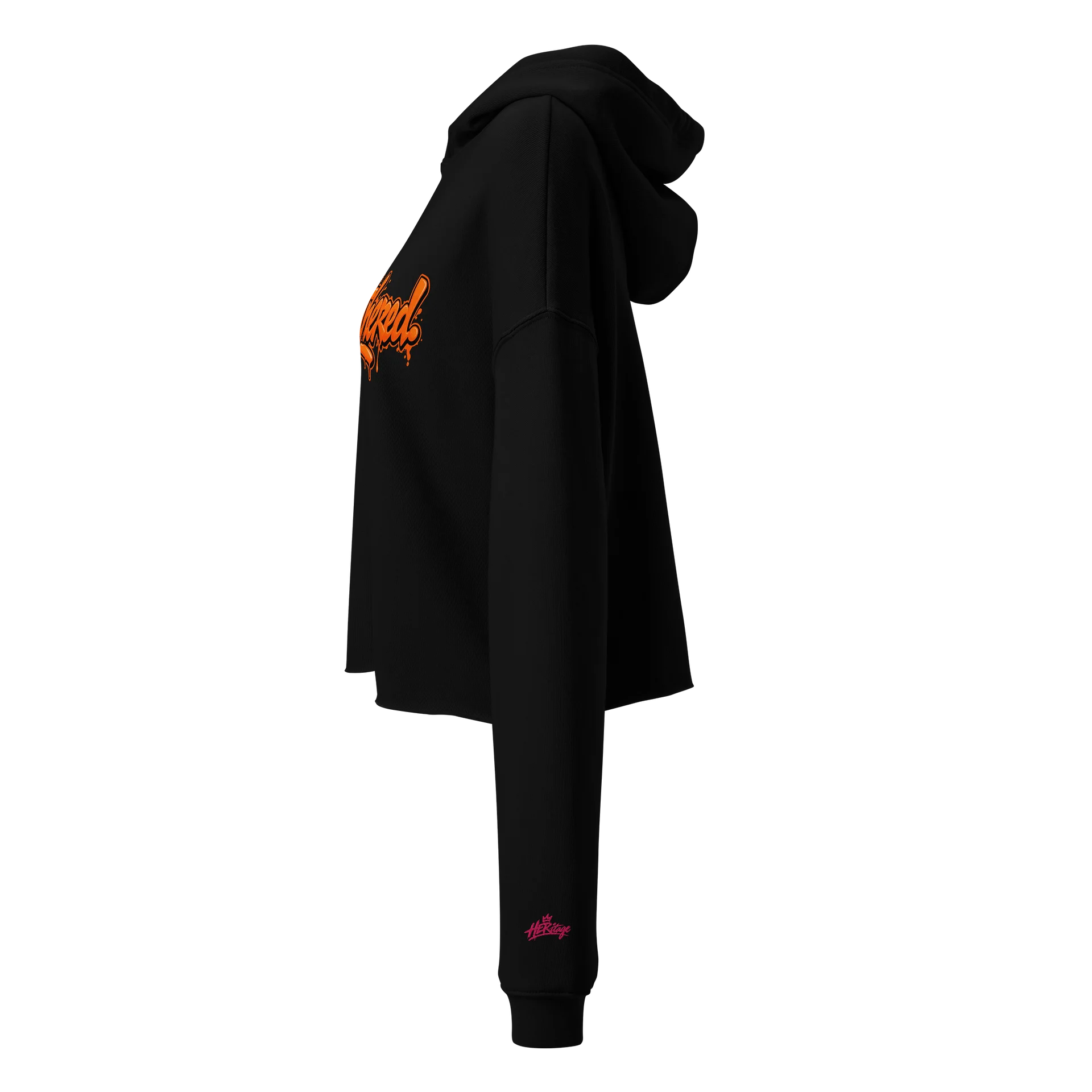 HERitage Unbothered Crop Hoodie In Orange product image (3)