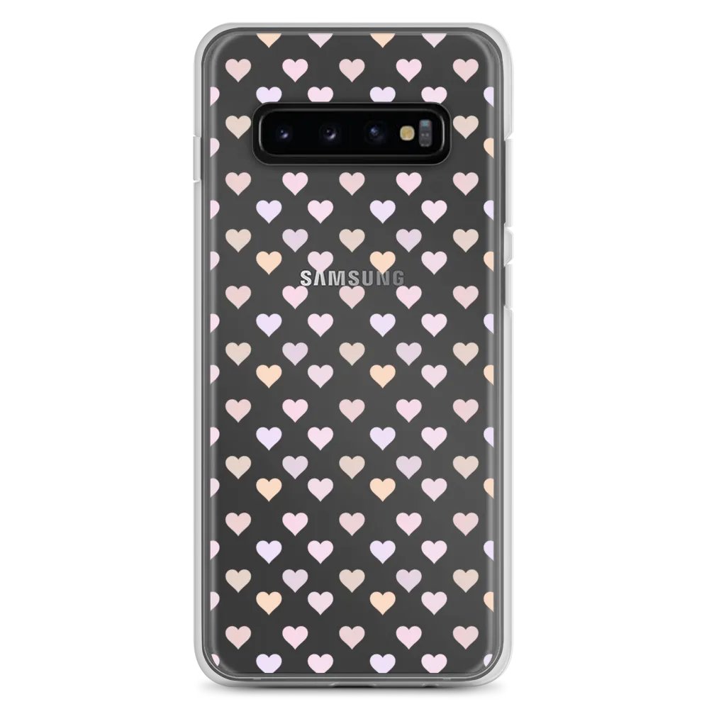 Pastel Hearts Cute Clear Case for ®Samsung phones product image (7)