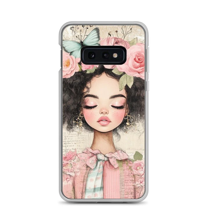 Boho Butterfly Girl Samsung® Clear Case | Artistic Floral Phone product image (1)
