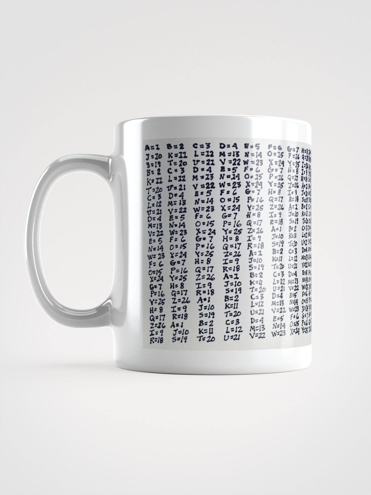 Cipher White Glossy Mug product image (6)