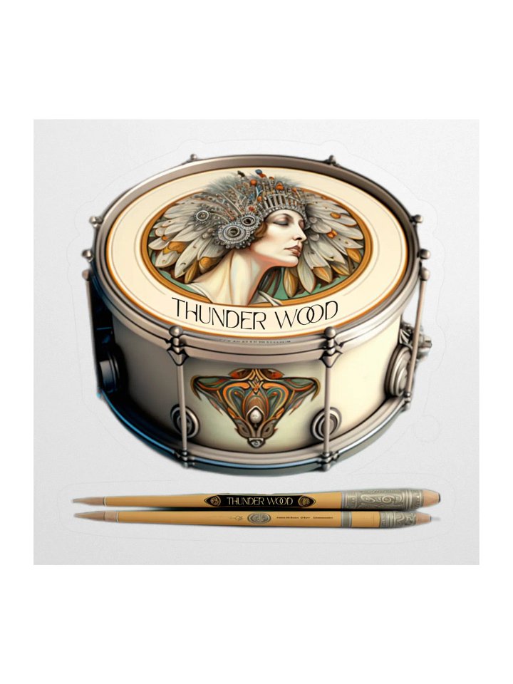 Thunder Wood Drummer Stickers product image (1)