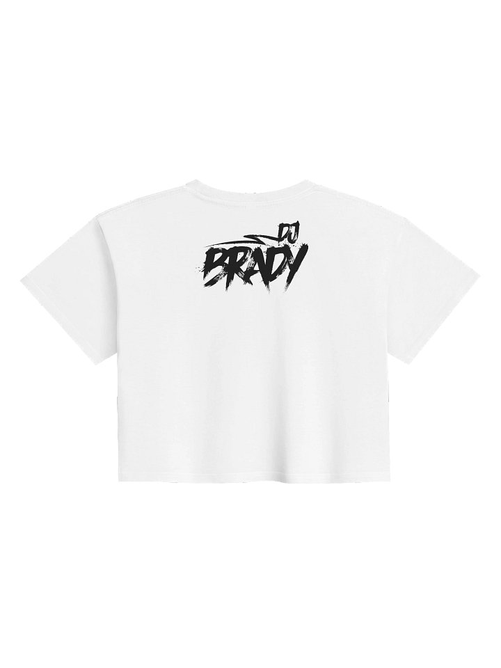 Mystery White Crop Top With Black DJ Brady Logo product image (2)