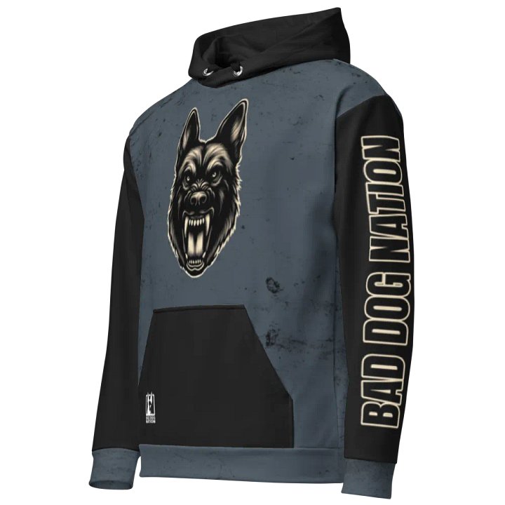 Run Your Dog, Not Your Mouth Blue - Adult All-Over Print Unisex Hoodie product image (2)
