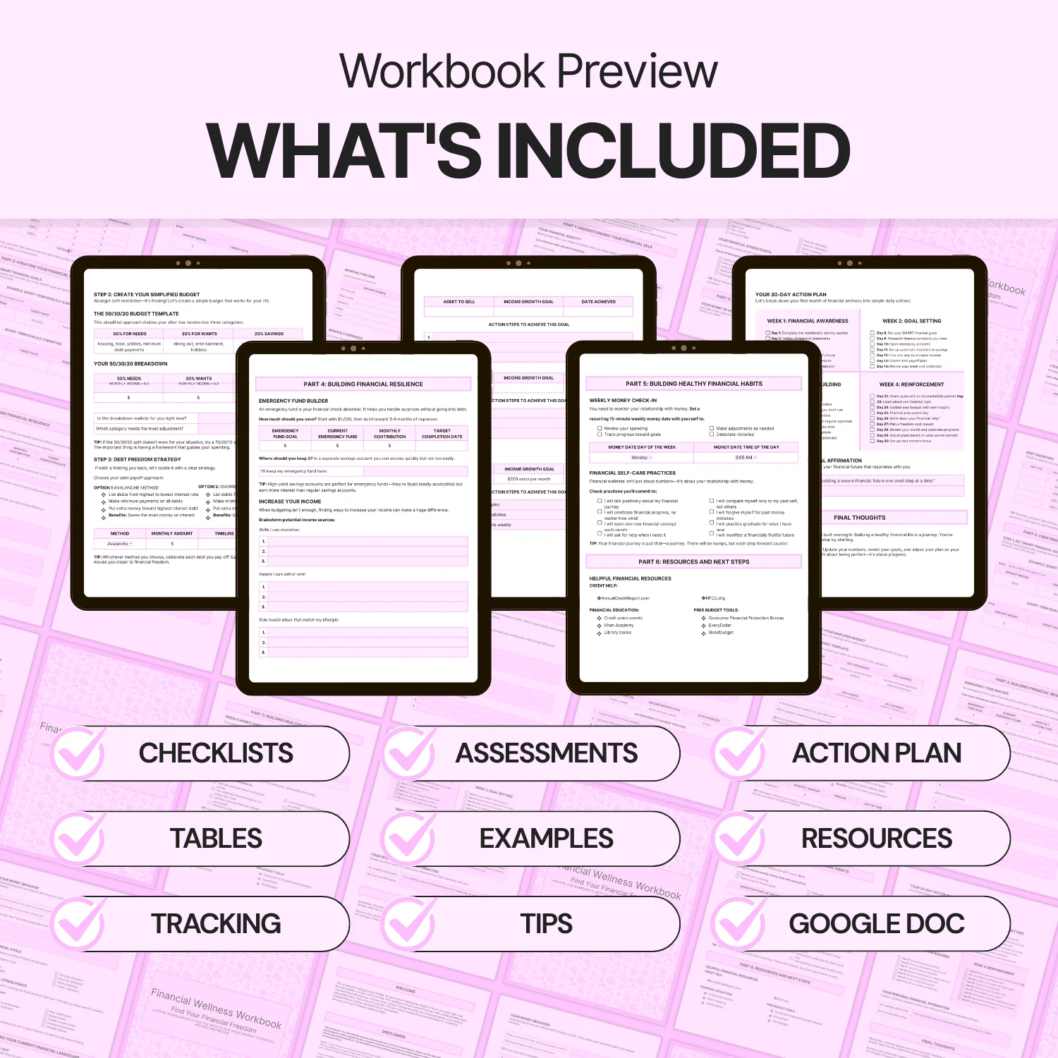Financial Wellness Workbook - Google Docs product image (2)