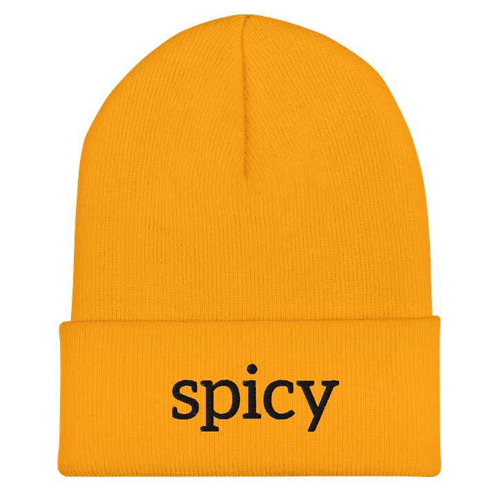 “Spicy” Cuffed Beanie (Black) product image (2)