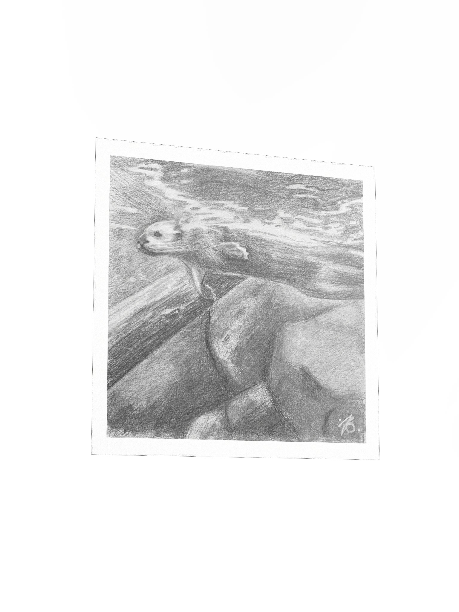 Otter Swimming — Premium Matte Poster product image (5)