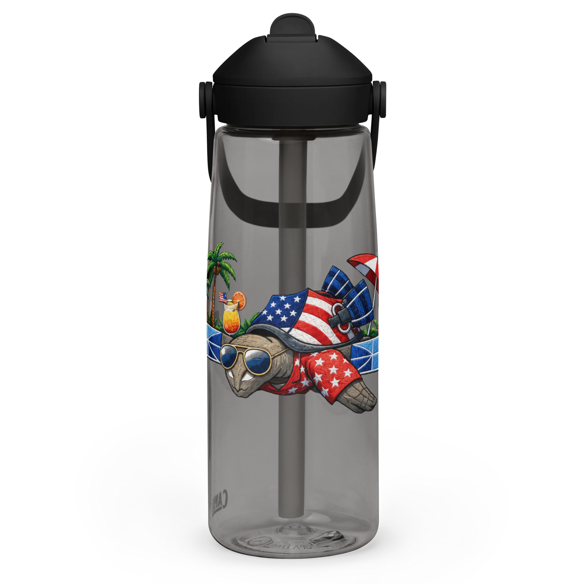 Turtle Flip Straw Bottle product image (1)