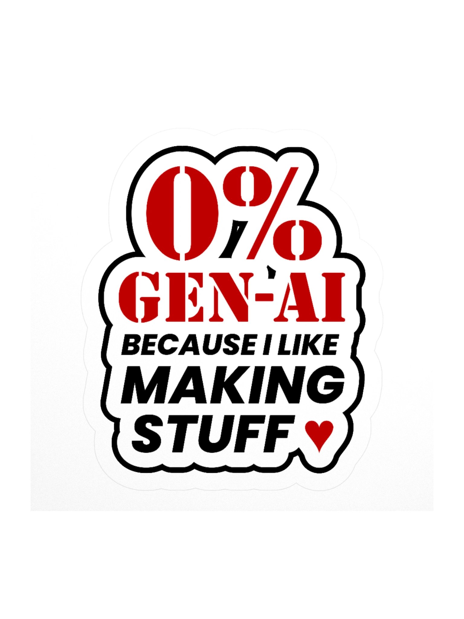 0% Generative AI Sticker product image (3)