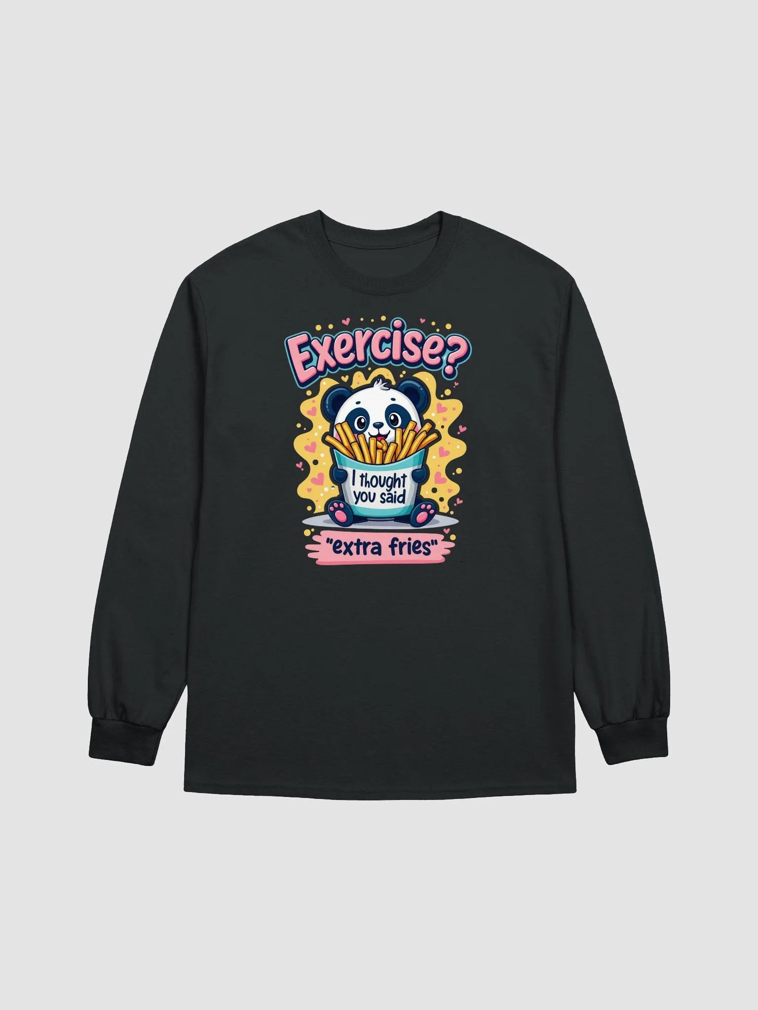 Extra Fries Panda Long Sleeve Tee product image (11)