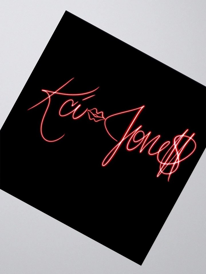 Neon Script Kiss Cut Stickers product image (4)
