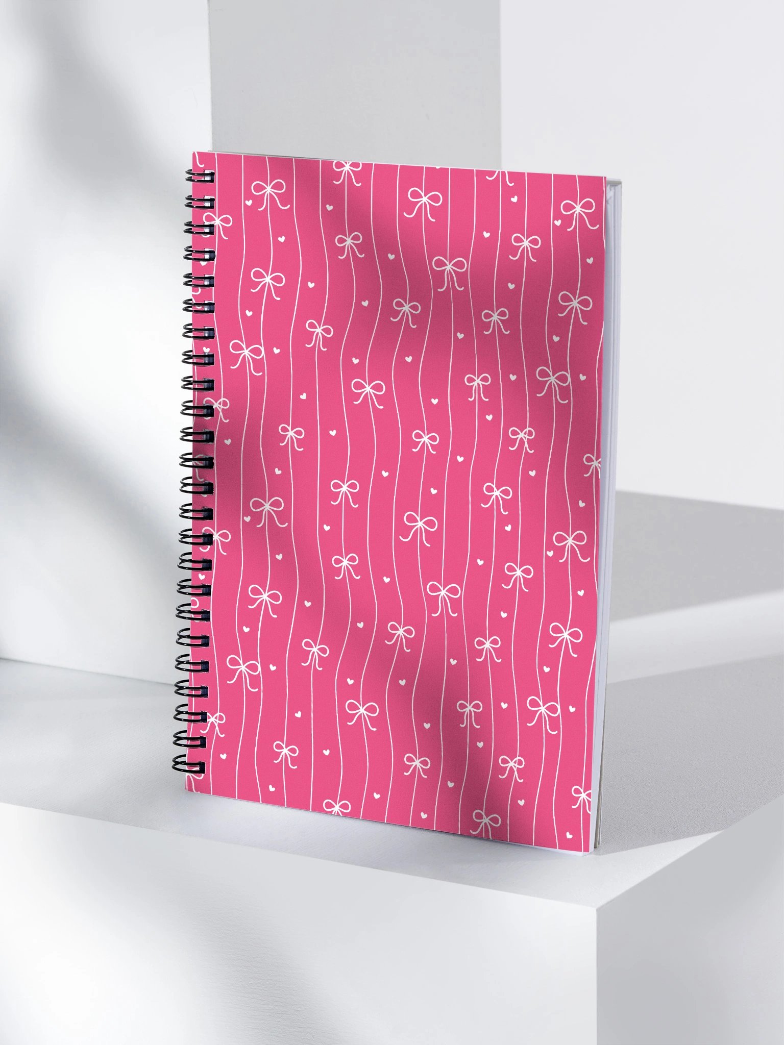 Pink Bow Coquette Spiral Dotted Journal/Notebook product image (4)