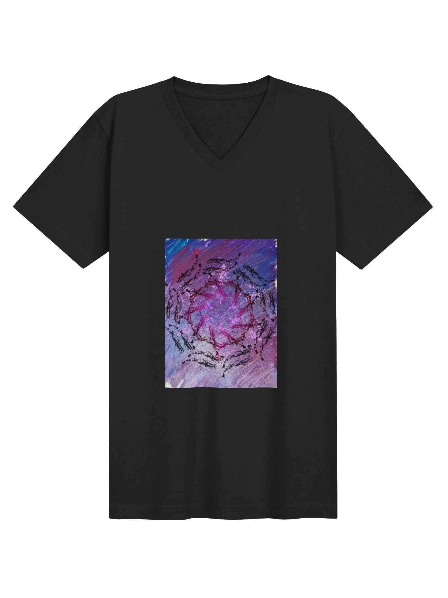 Violet Singularity — Unisex V‑Neck Jersey Tee product image (1)