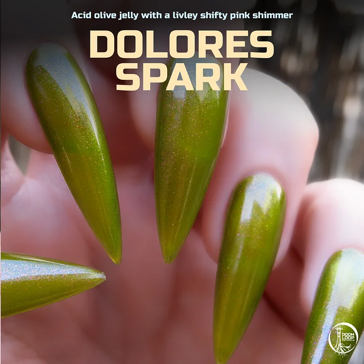 DOLORES SPARK - Shimmery Green Translucent Jelly Nail Polish product image (1)