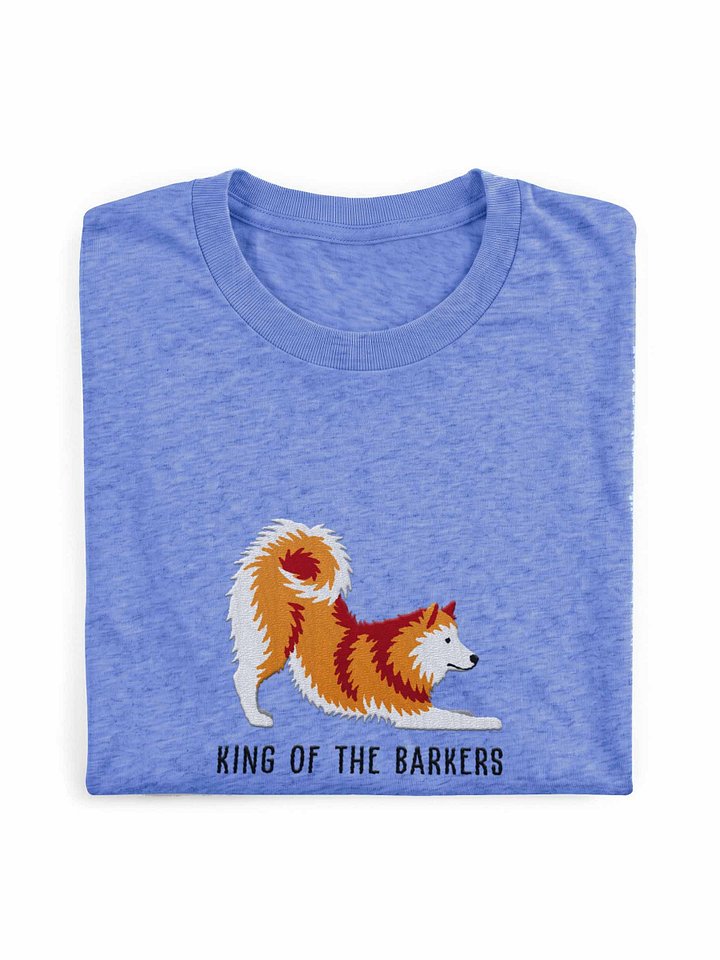 King of the Barkers T-Shirt(Embroidered) of a Finnish Spitz(Gold) product image (1)