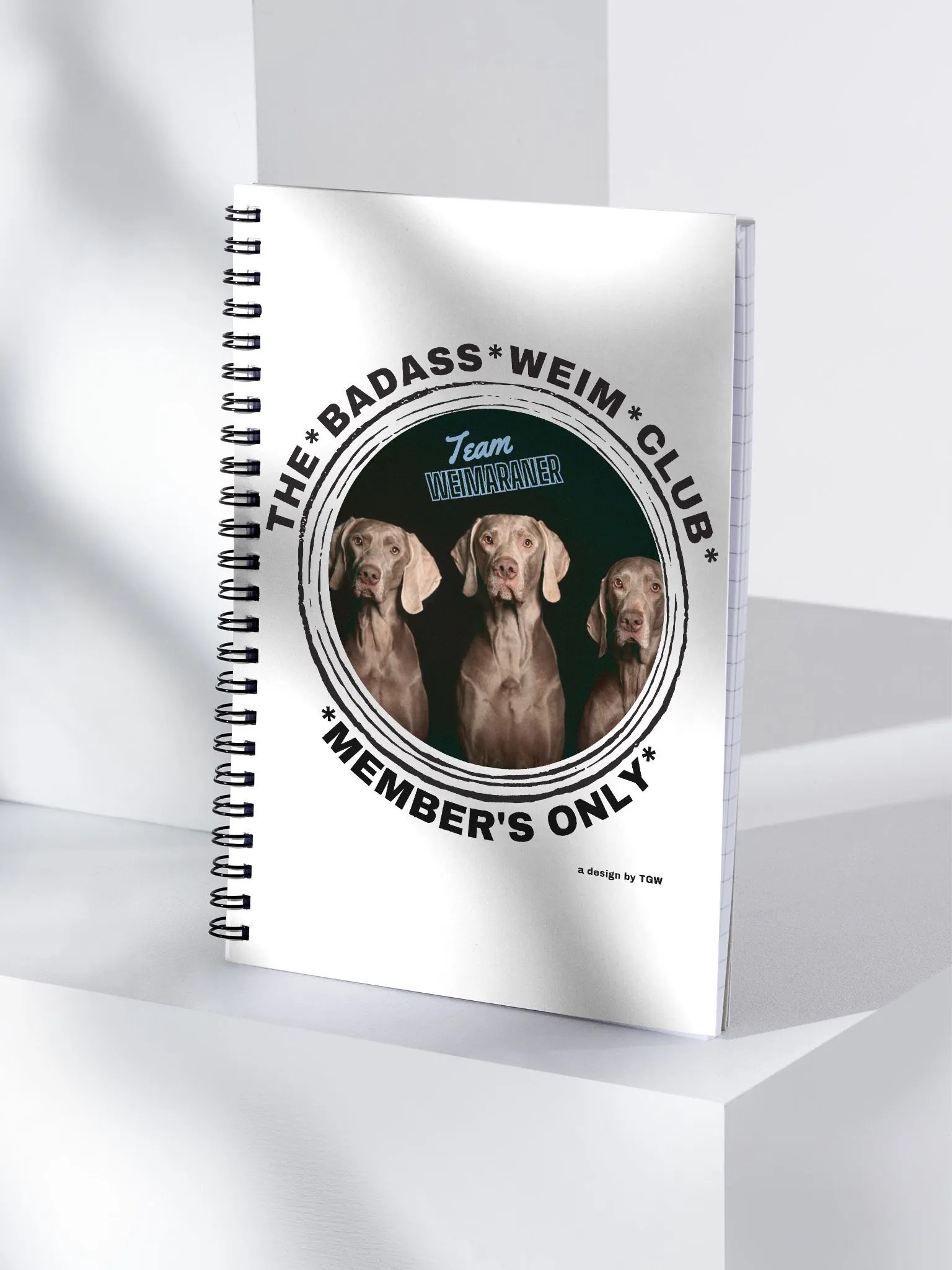 The Badass Weim Club - Spiral Notebook product image (1)