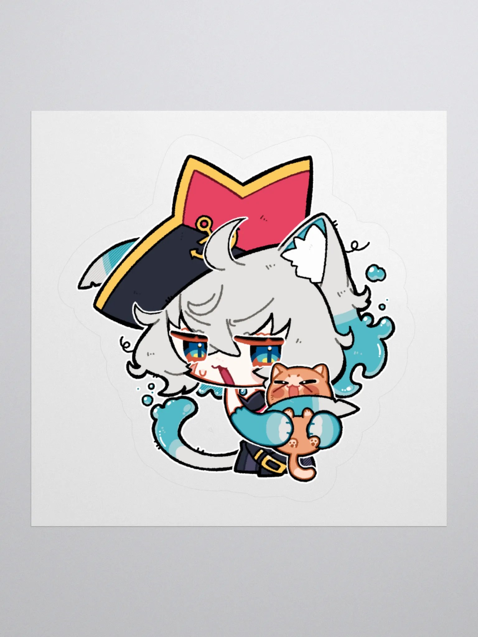 Captain Dandyfloss Kitty Sticker product image (1)