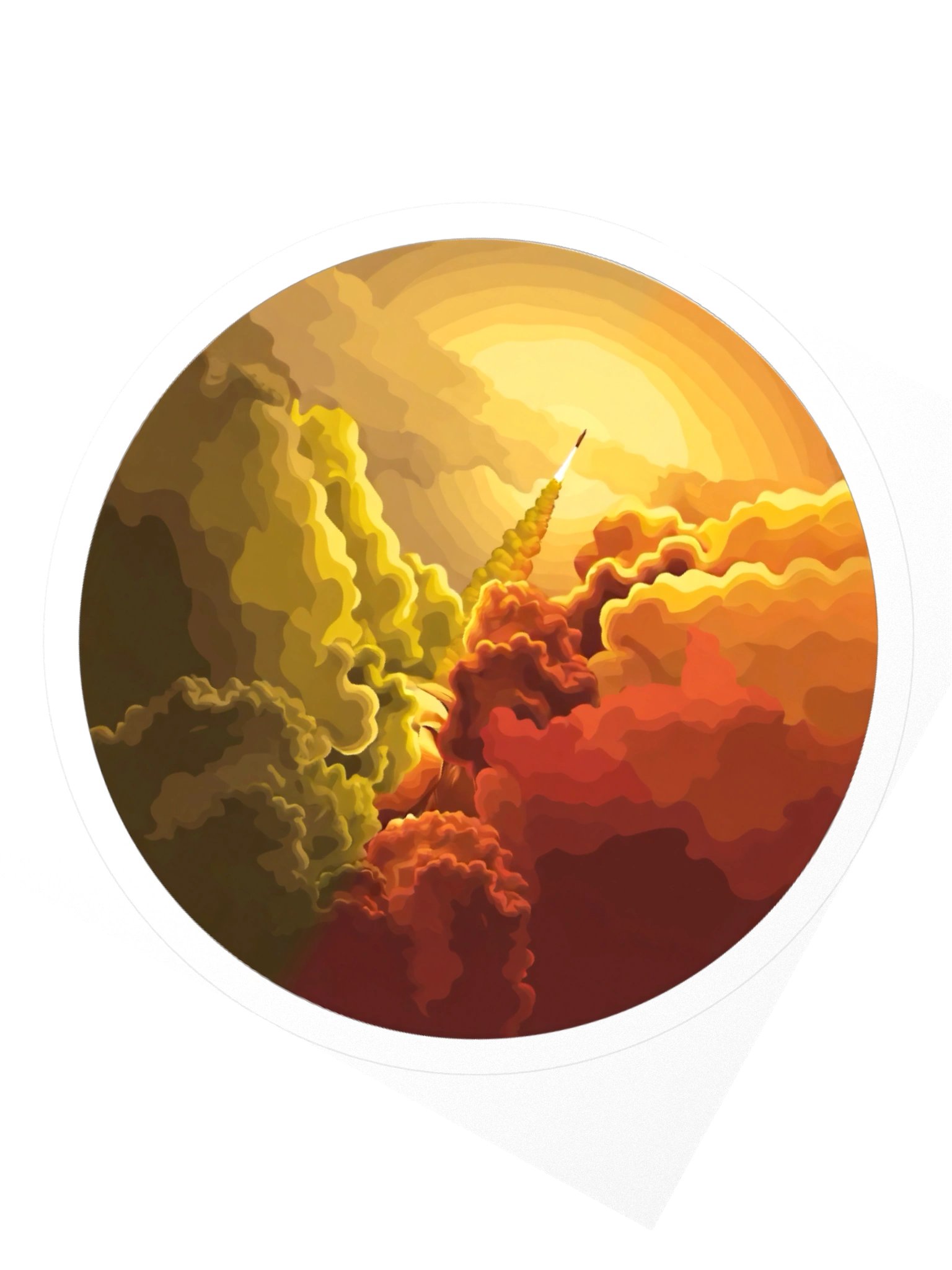 Sunset Liftoff Sticker product image (2)