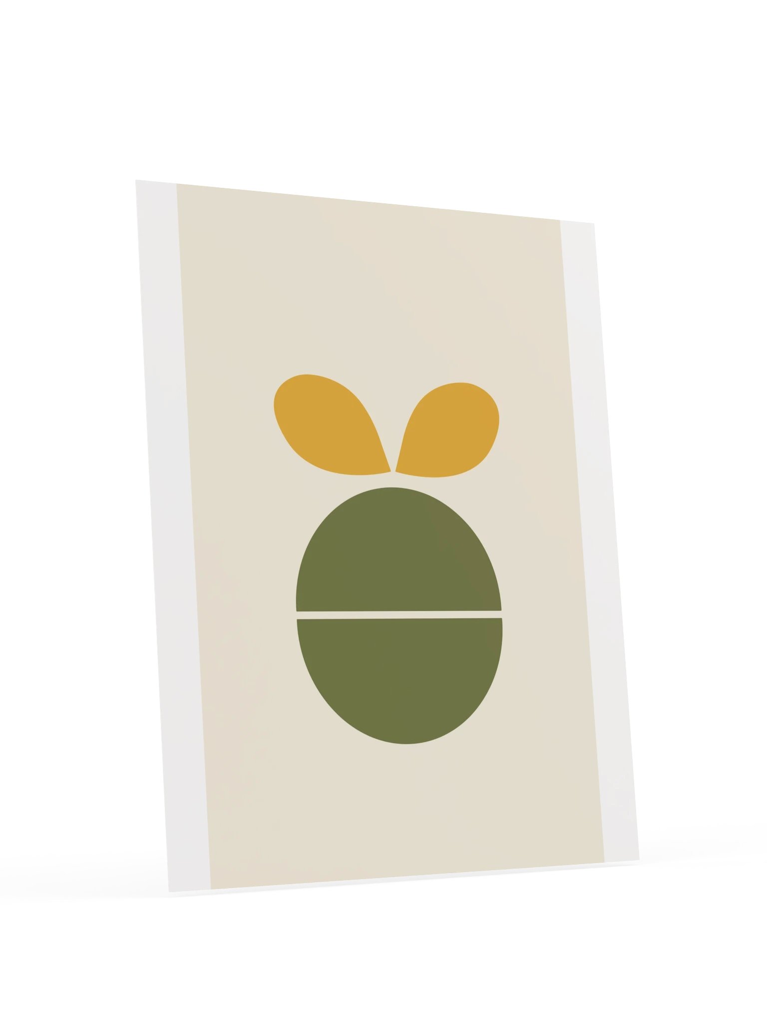 Retro Sprout Print | Olive and Mustard Bathroom Wall Art product image (6)