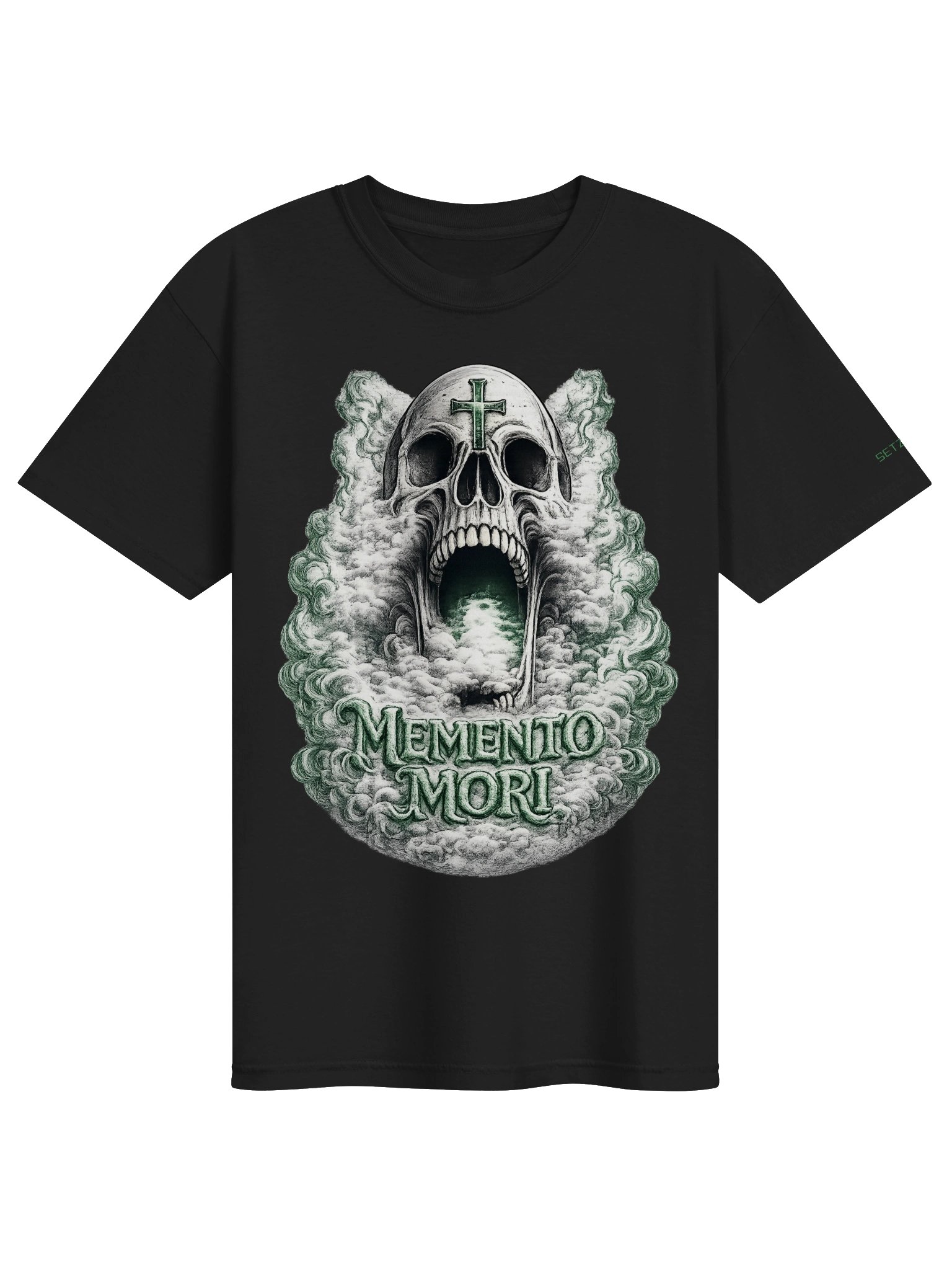 Memento Mori Skull Tee (Green) product image (1)
