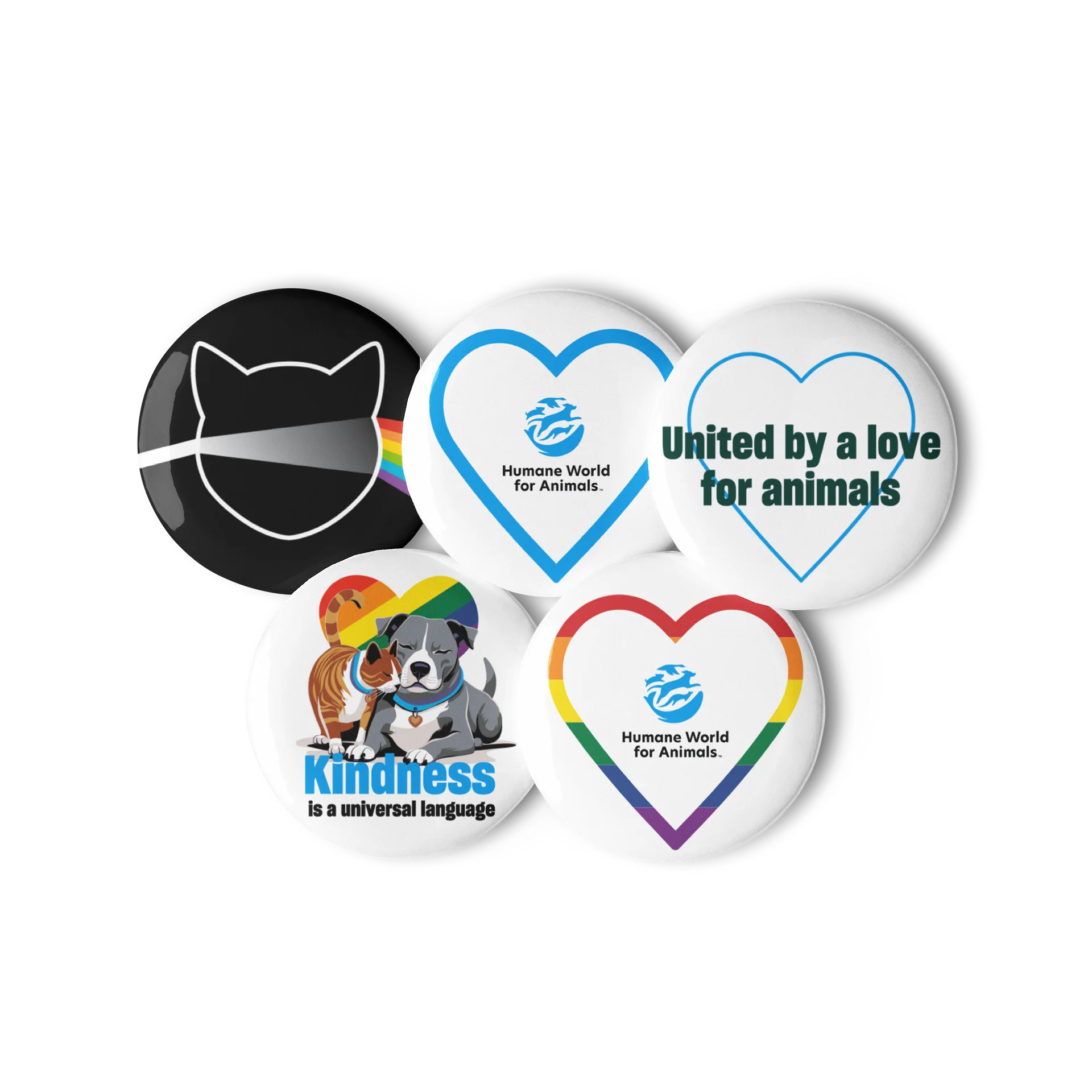 Button bundle - Hearts and rainbows product image (2)