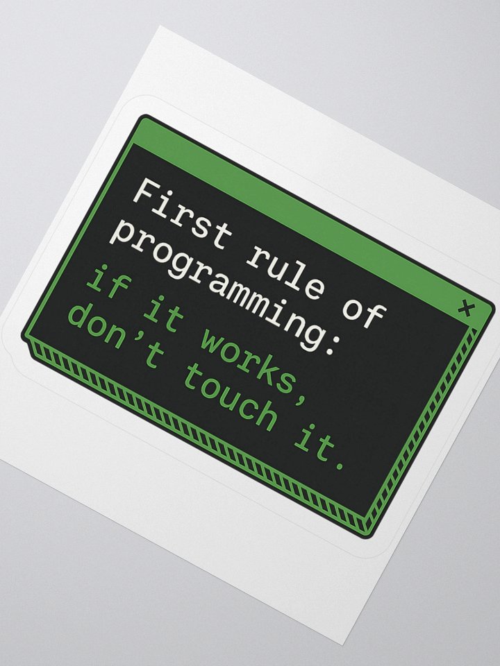 1st Rule of Programming Stickers 😄 product image (5)