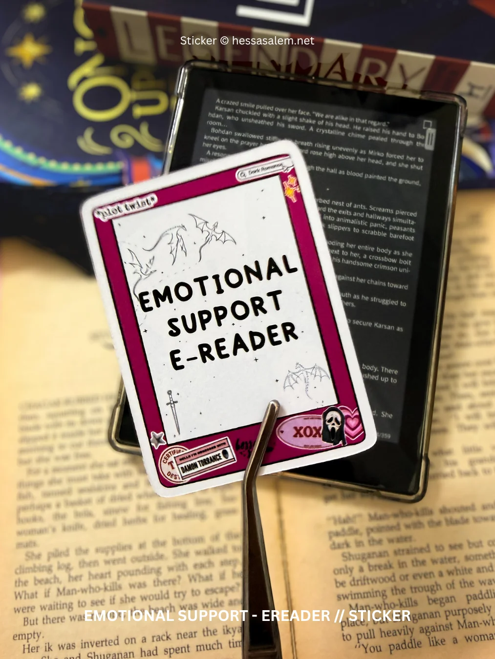 Emotional Support - Ereader // Sticker product image (1)