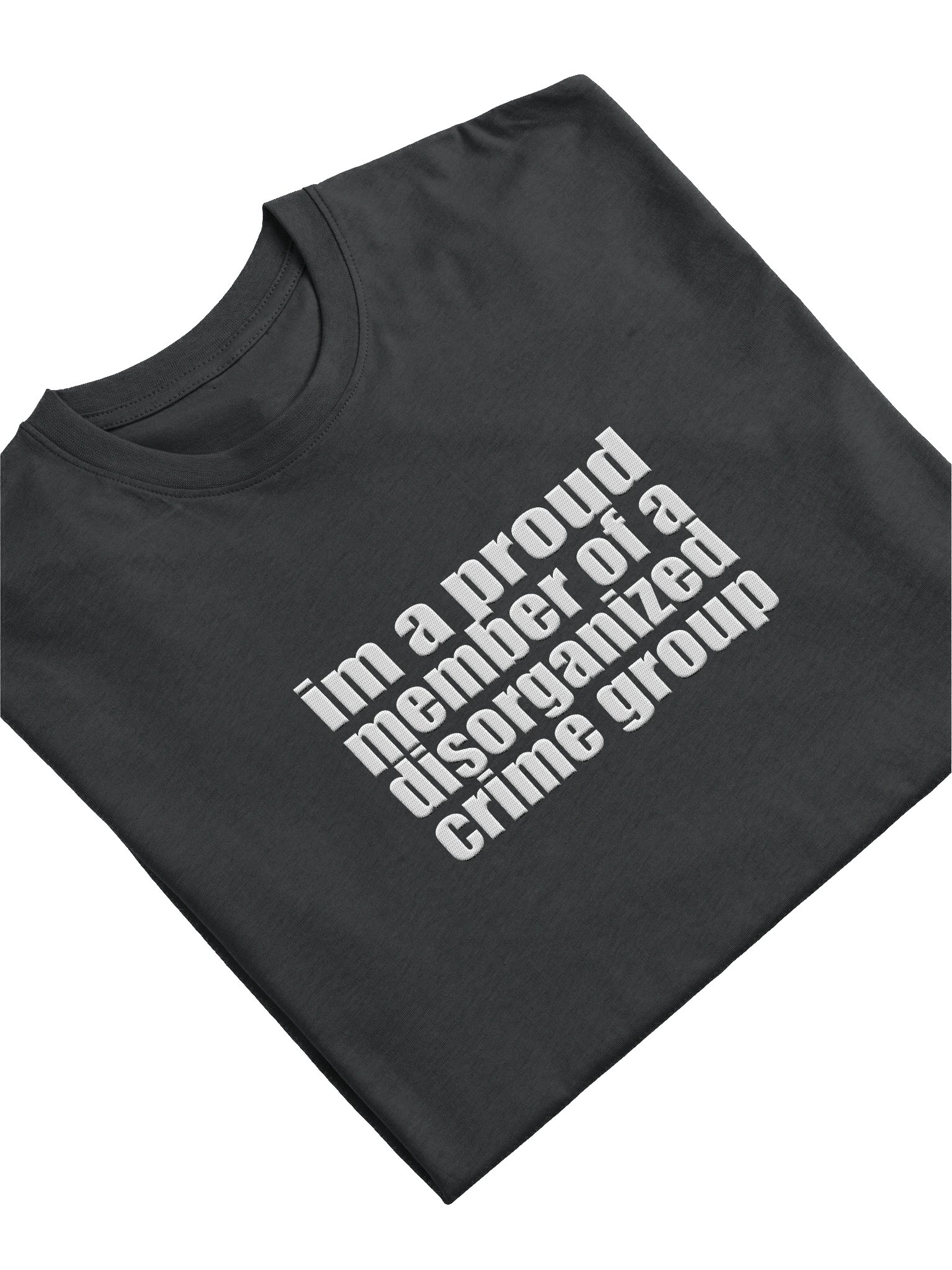disorganized crime dark embroidered tee product image (11)