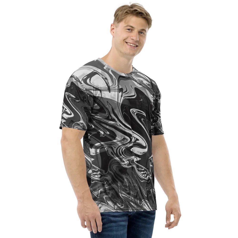 Black and White Swarm Pattern Urban Design T-Shirt product image (5)