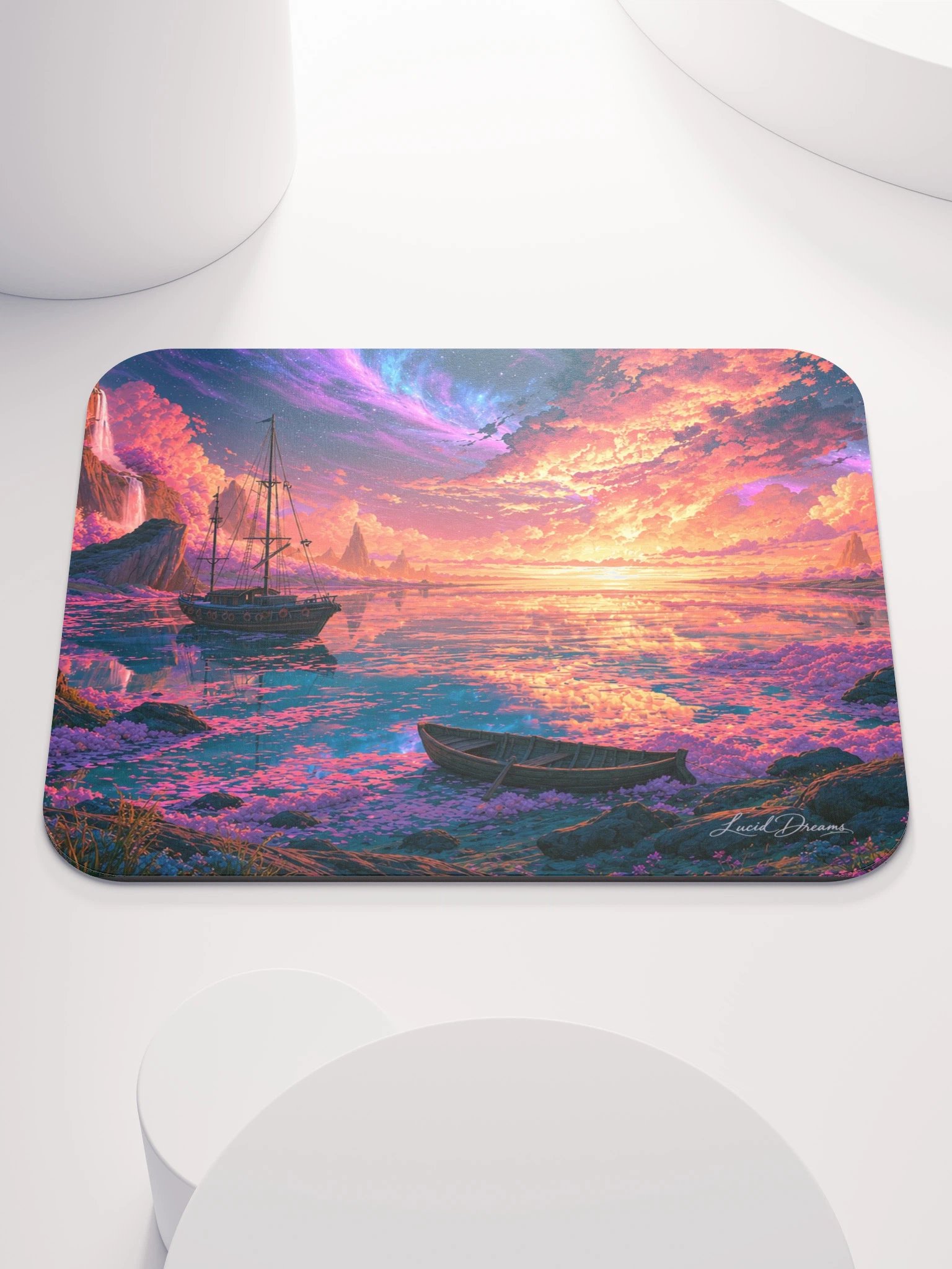 The Rose-Gold Astral Sea Mousepad product image (1)