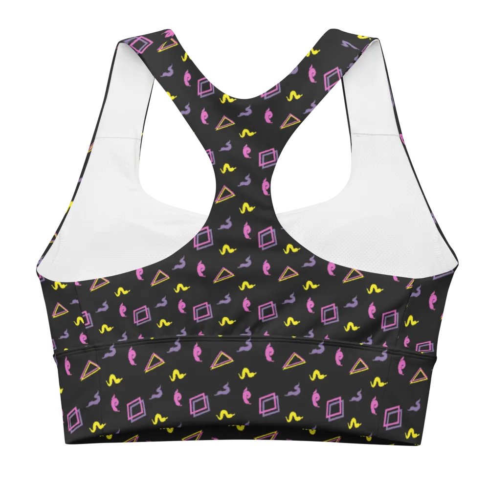 Oh worm black pattern sports bra product image (4)