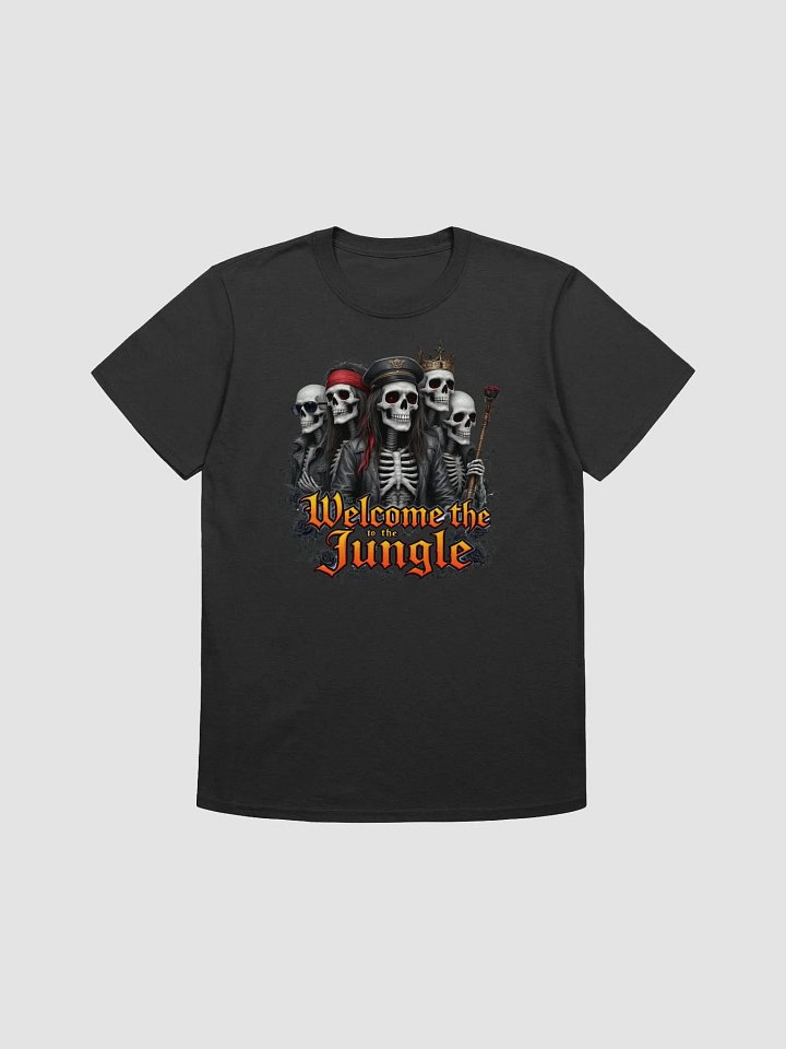 Guns N’ Roses Welcome to the Jungle T-Shirt | Skeleton Band Lineup Rock Graphic Tee | Classic 80s Hard Rock Streetwear product image (1)