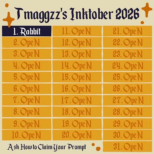 ⏬ READ FOR INFO! ⏬
I'm planning for Inktober next month and I'd like to create a prompt list together! Here's the plan:
1. Th...