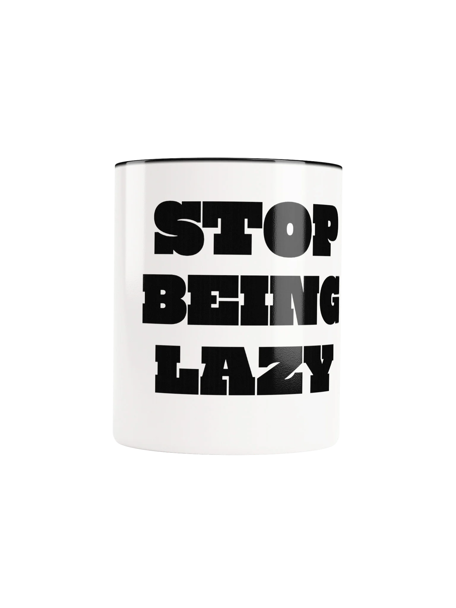 Stop Being Lazy — 11 oz Classic Mug & Stop Being Lazy — 15 oz Big Motivation Mug product image (3)