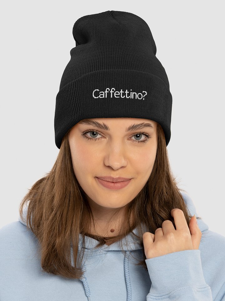 Cappello Beanie Nero “Caffettino?” product image (1)