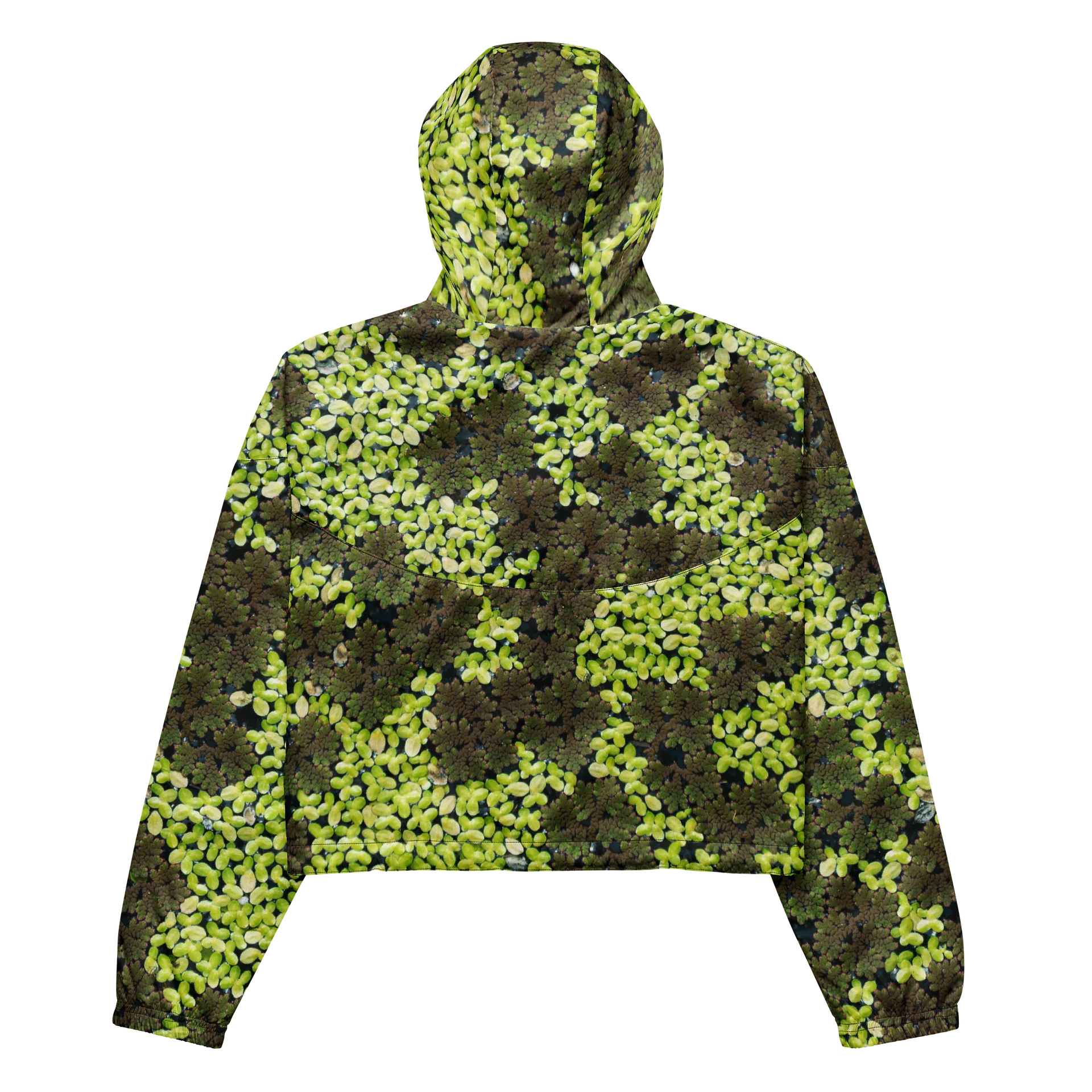 Verdant Life Women's All-Over Print Lush Foliage Cropped Windbreaker product image (5)