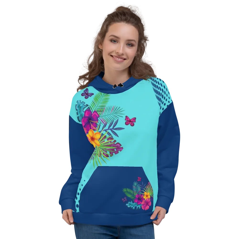 Blue Floral Hoodie product image (4)