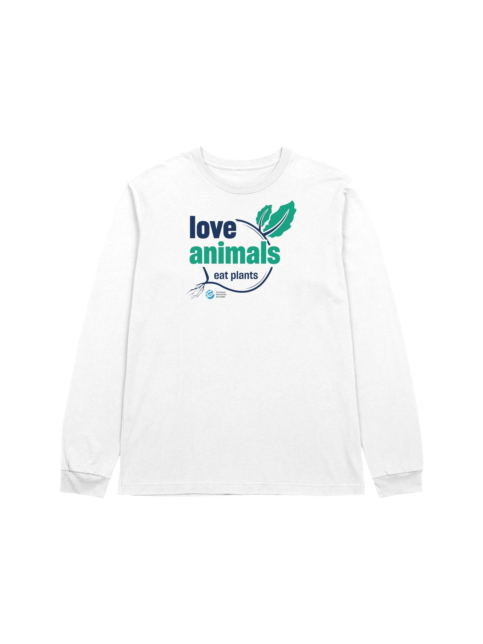Love animals, eat plants - Long sleeve tee product image (1)