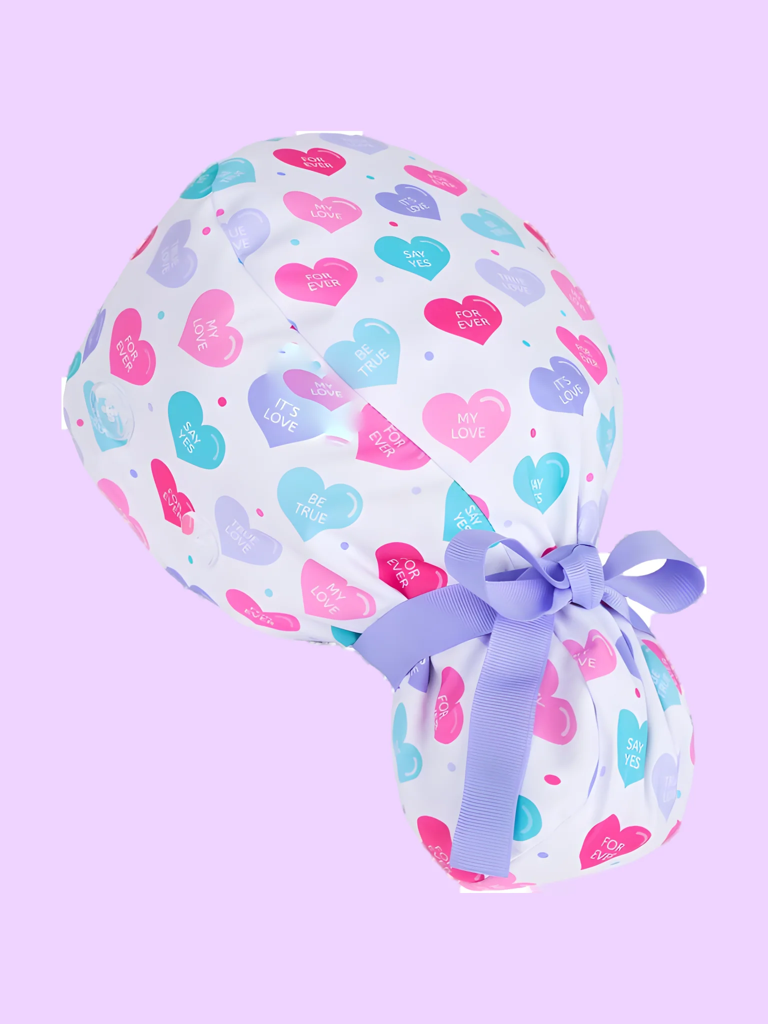 Satin-Lined Scrub Cap with Ponytail Pouch and Mask Buttons product image (9)